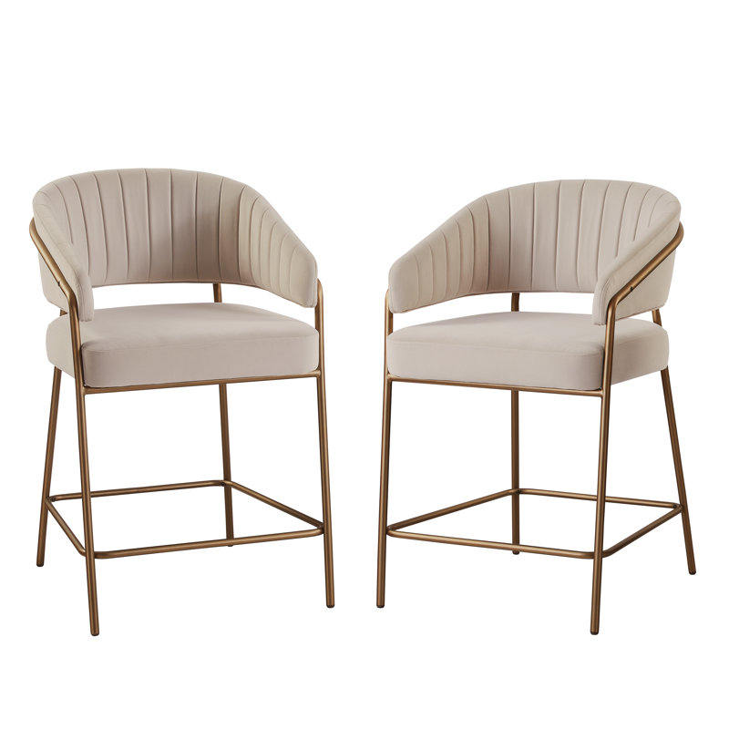 Sheriden Upholstered Counter Stool, Beige