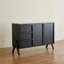 Buffet rétro en bois massif noir