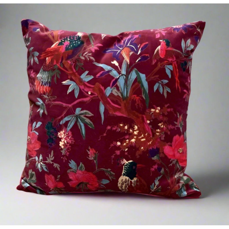 Tecumseh Animal Print Sqaure Cushion Cover, Red 