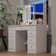 Makeup Vanity Desk With Fold Mirror And Adjustable Lights