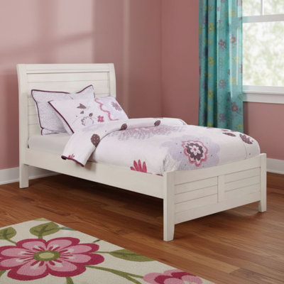 Elarisse White Wood Frame Full Panel Bed
