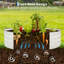 Lit de jardin surélevé galvanisé 4 pi x 2 pi x 1 pi, jardinière extérieure Birdies avec base ouverte, bordure en caoutchouc et acier antirouille-1305800102