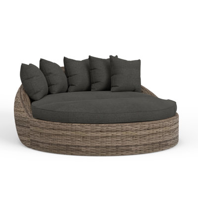 Havana 68.5'' Wide Circle Premium All-Weather Wicker Patio Daybed with Sunbrella® Cushions