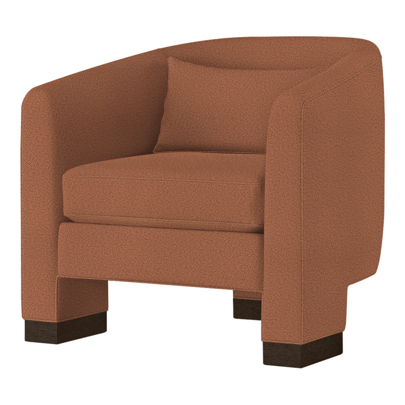 Fauteuil demi-tonneau Admiral, Perigold Pierson cuivre, Expresso