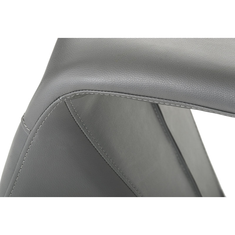 Oman  Faux Leather Side chair, Gray