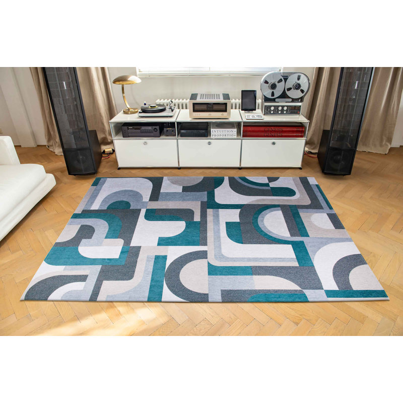Geometric Area Rug, Rectangle 240cm x 340cm