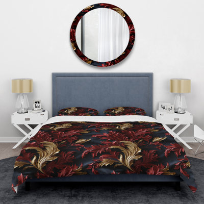 Opulent Baroque Scrolls Victorian Pattern I Floral Duvet Cover