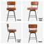 Swivel Upholstered Counter Stool with Metal Frame