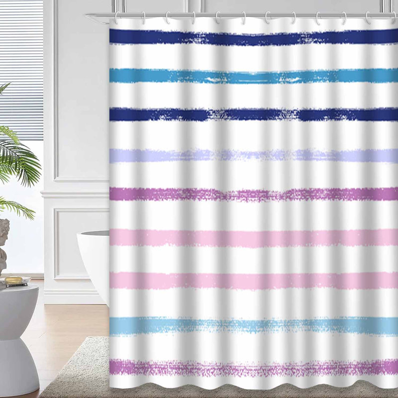 Rideau de douche Sailor Stripes, L 72 po x l 72 po