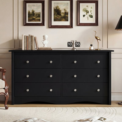 Modern Drawer Dresser With Anti-Tip Kit, Tall Wood Chest For Bedroom Or Living Room Storage