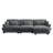 L-Shape 3 Deep Seat Modular Sofa Couch With 1 Movable Ottomans-1435877181