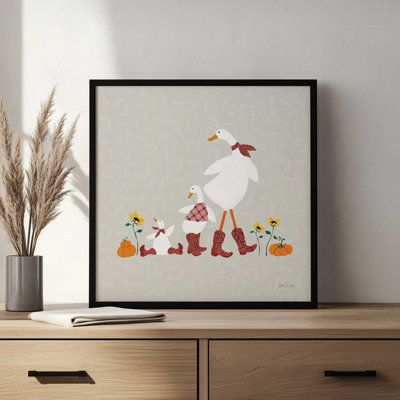 «Ducks in the Pumpkin Patch IX» par Yvette St. Amant, reproduction d'art