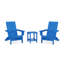 POLYWOOD by AllModern Foldable Outdoor Adirondack Chair With Table-396636075