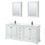 Ensemble de meuble-lavabo double autoportant 72 po avec plateau en quartz Deborah-98181113-98181114-98181115