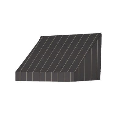 IDM Worldwide 48'' W x 21'' D Fabric Ebony Cover Retractable Door / Window Awning