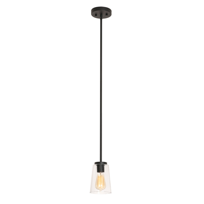 Raffaela 1 - Light Single Pendant, Black, Clear