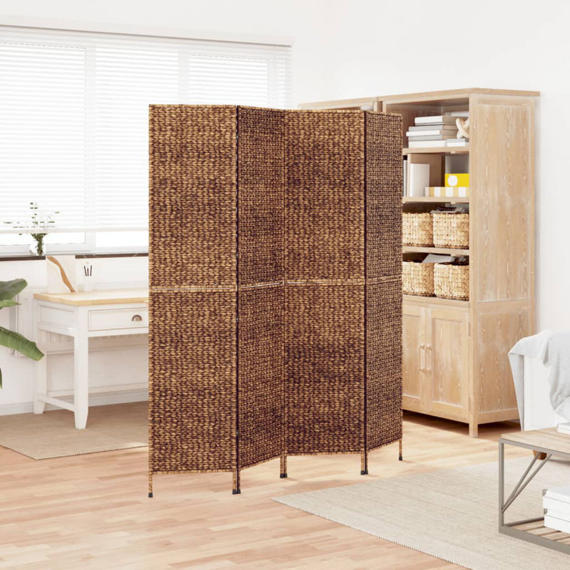 Cotreau 180cm H Metal Folding Room Divider, Brown, 4, 180cm H x 163cm W