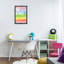 Toile flottante encadrée «Be Kind Ombre Rainbow» par Jen Bucheli-1348379624-1348379604