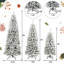 3 Pcs Flocked Artificial Christmas Tree Set with Pre-Lit Lights,4ft 5ft 6ft Snow Covered Christmas Trees for Holiday Decor