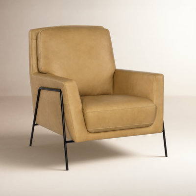 Aziel Genuine Leather Club Chair