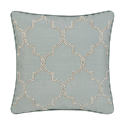 Coussin décoratif carré Tranquility 18 po turquoise