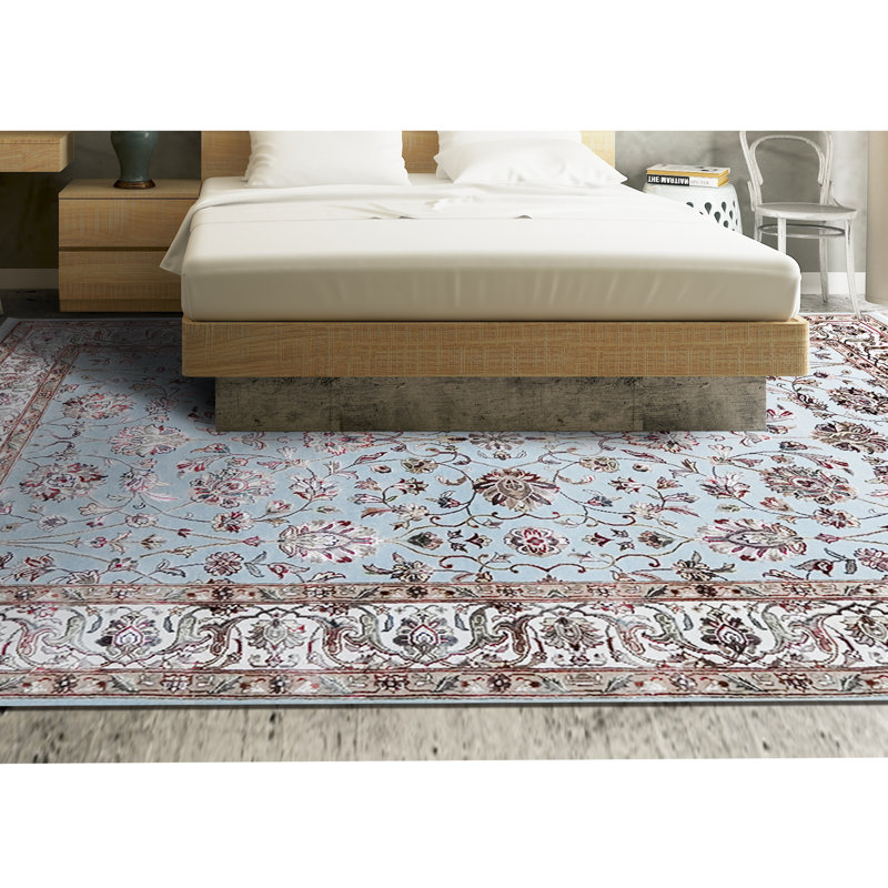 Hand Woven Wool Area Rug, Rectangle 5' x 8'