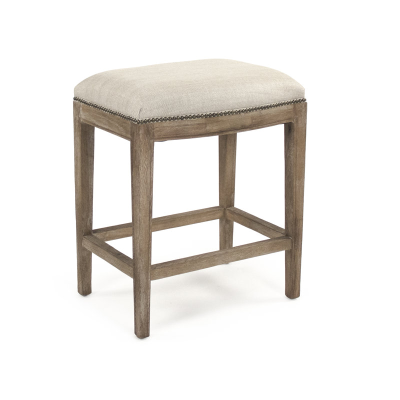 Cora Upholstered Counter Stool with Solid Wood Frame