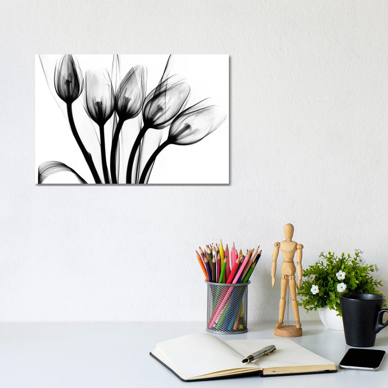 Marching Tulips by Albert Koetsier - Wrapped Canvas Print, 20.32 cm H x 30.48 cm W