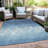 Machine Washable Indoor/Outdoor Xhevrie Denim Rug-676926787