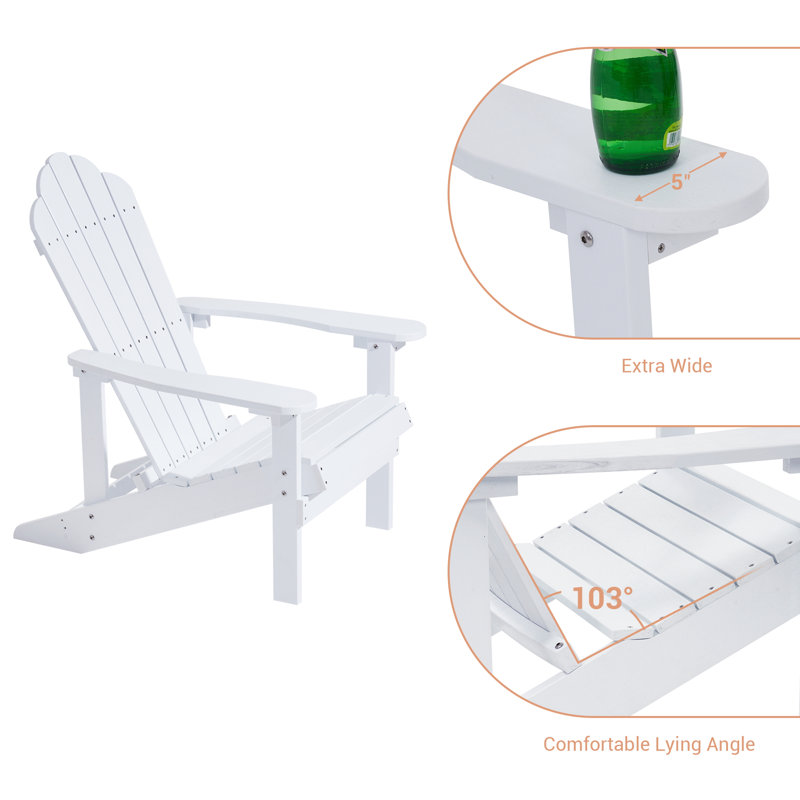 Chaise Adirondack Solvejg, Blanc