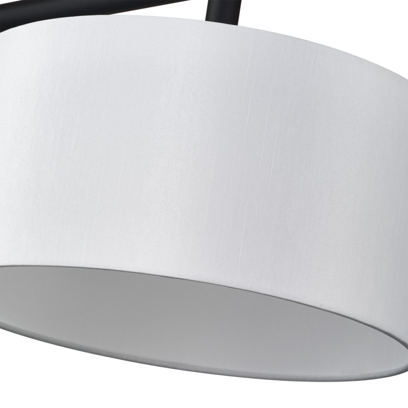 Ackley 3 Light Black Extra Large Linear Chandelier, Matte Black