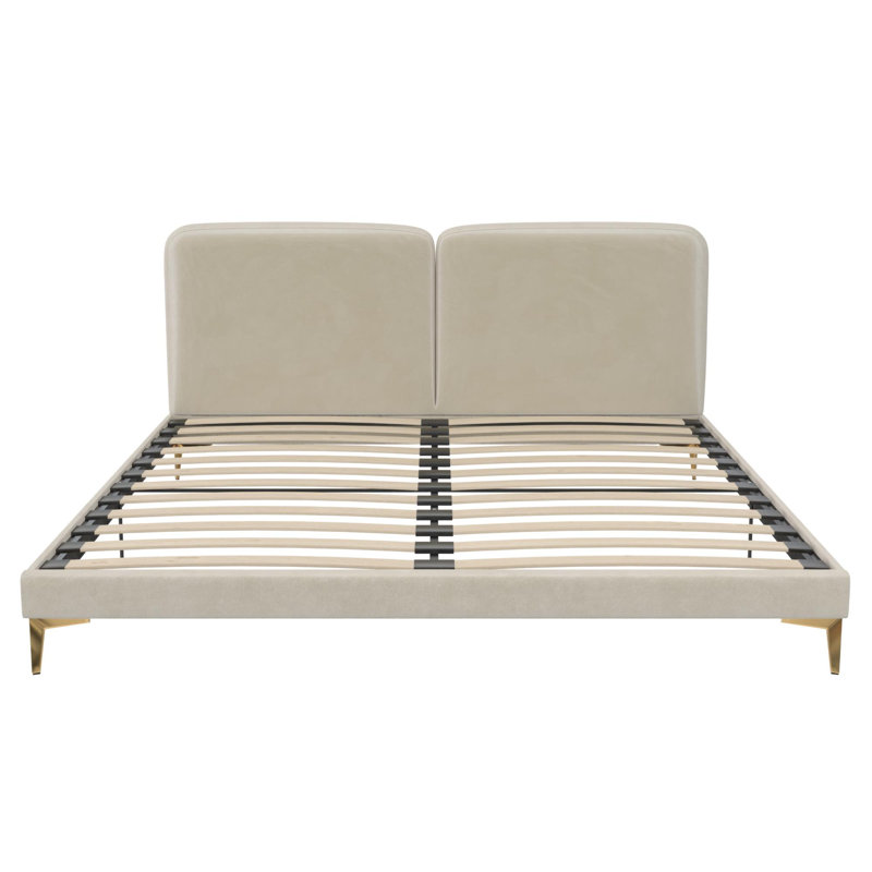 Coco Upholstered Bed, King, Ivory 