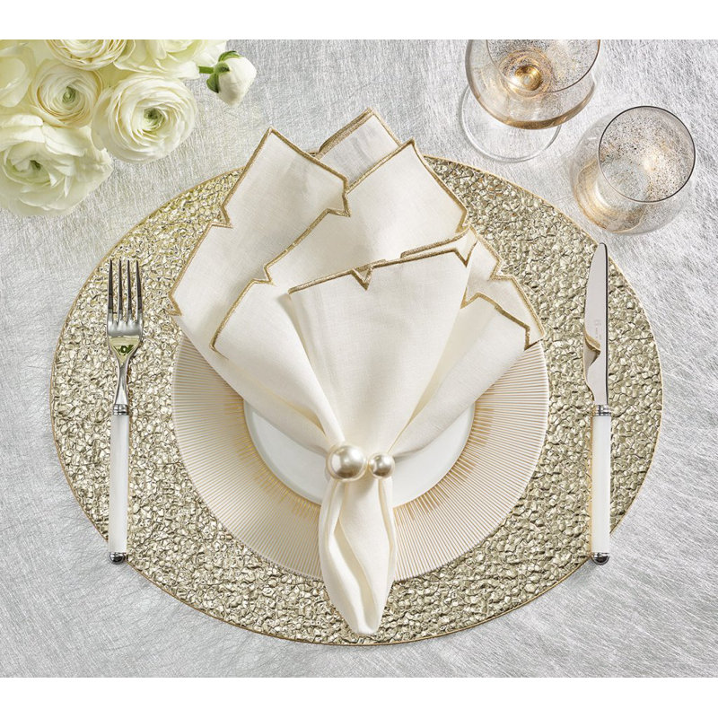 Pearl Napkin Ring, Gold