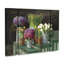 Ensemble de 3 panneaux muraux - Danhui Nai «Les Fleurs Printemps On Black», art mural sur toile pour le salon, la chambre à coucher ou le bureau 