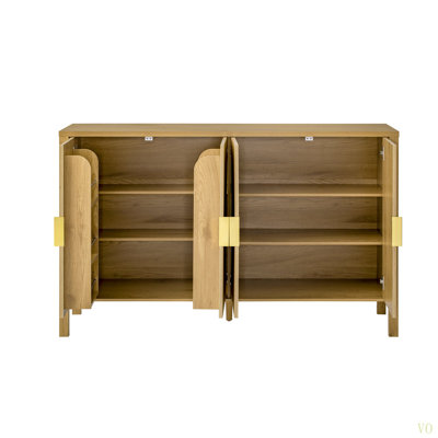 Armoire de rangement 57,5 po Modern Modern Stripe