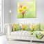 Tulipes florales et daffodilss dans un coussin doux et flou-29601199-29601202