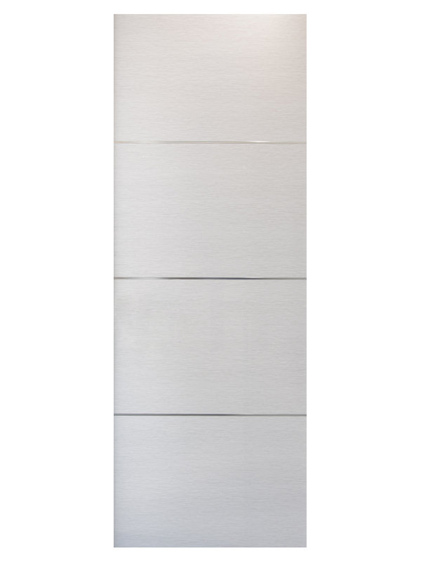 Dalle de porte intérieure stratifiée moderne HG-008 seulement, 24 po x 80 po, Blanc wengé