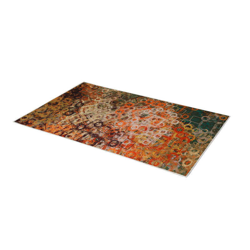 Soft Hall Carpet 2.6 x 4.9 Feet | 100% Polyester, 0.04 in Pile Height | Antibacterial, Non-Slip Underside | Woven with 3D Digital Printing | Machine Washable | Durable & Stylish for Entryways & Living Rooms
