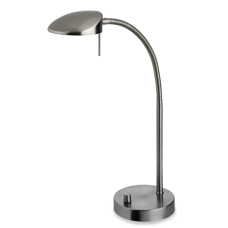 Milan Metal Arched Lamp, Brushed Steel