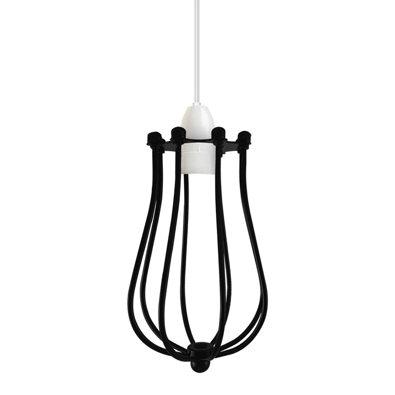 17cm H Metal Lamp Shade, Black
