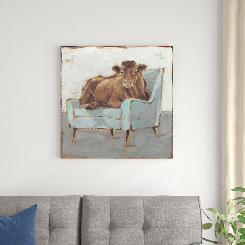 «Moo-Ving In IV» par Ethan Harper, reproduction, H 30 po x l 30 po x P 1 po