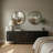 Round Mirror, Wall Mounted Metal Frame Mirror for Bathroom, Living Room, Vanity-1586358594