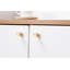 Console de rangement brun clair et blanc