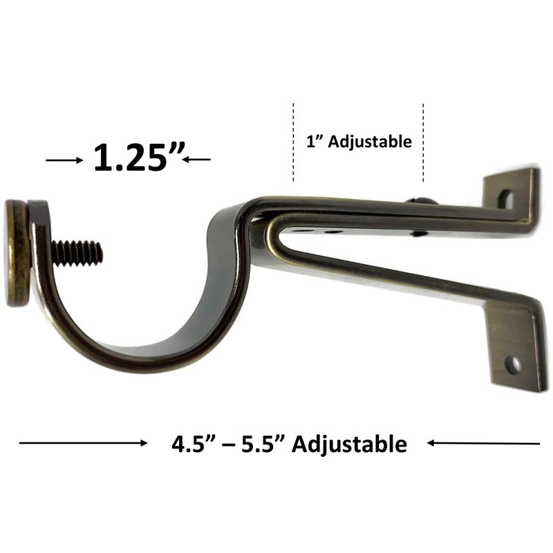 Support de fixation 2,37 po Petrosky, Laiton antique