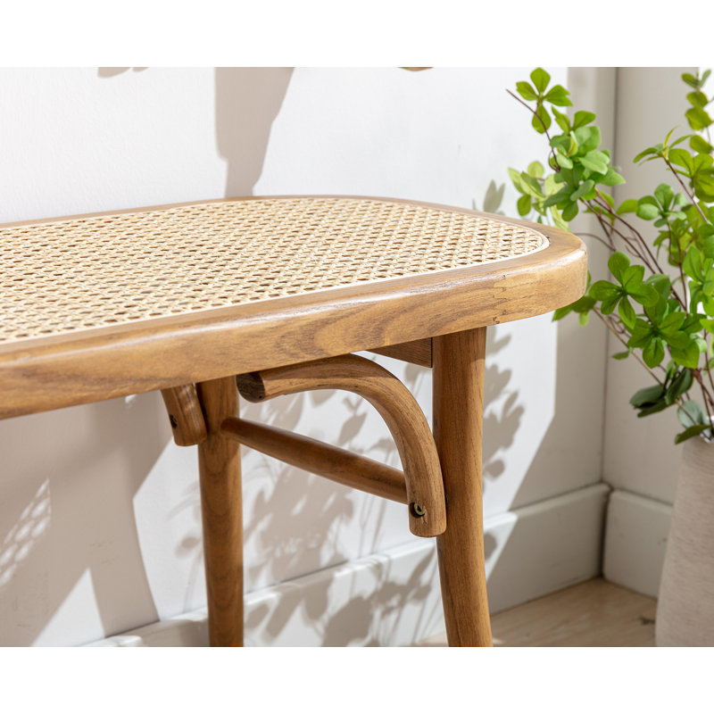 Allexandria Wood Bench, Beige