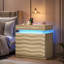 60cm W Manufactured Wood Bedside Table-586502271