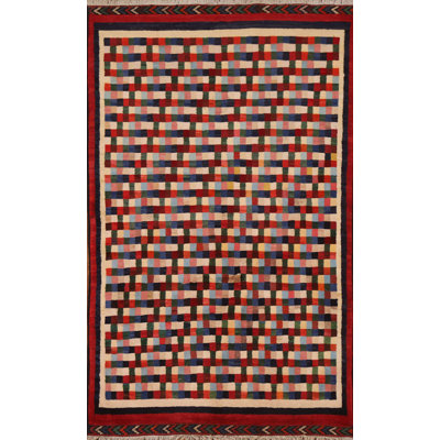 Tapis damier Gabbeh 3 x 5