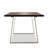 Glass Top Metal Base Dining Table