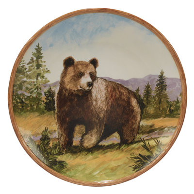 Assiette plate en faïence de 11 po, ensemble de 4