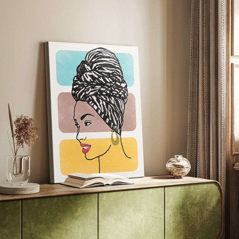 Head Wrap II -Custom Wrapped Gallery Cavas, 60" H x 40" W